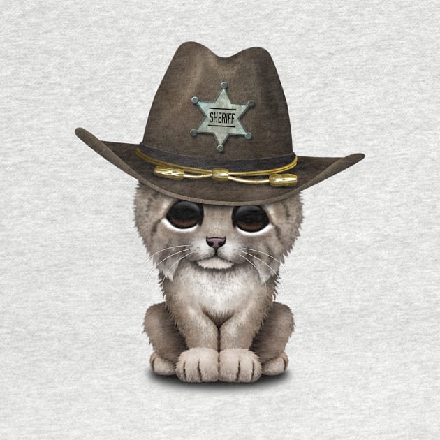 Cute Baby Lynx Cub Sheriff by jeffbartels